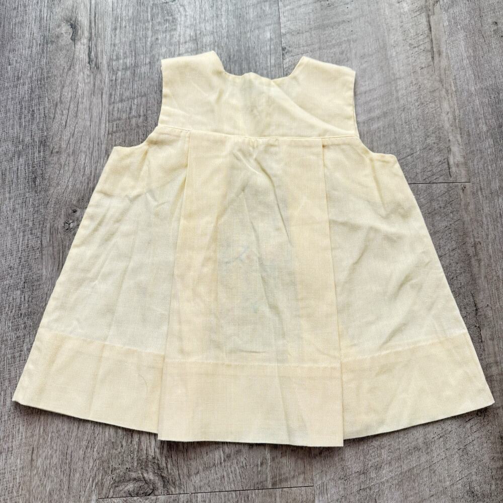 Vintage Jayne Copeland Baby Girl Yellow Duck Appliqué Pleated Dress 12-18M USA - Picture 4 of 7